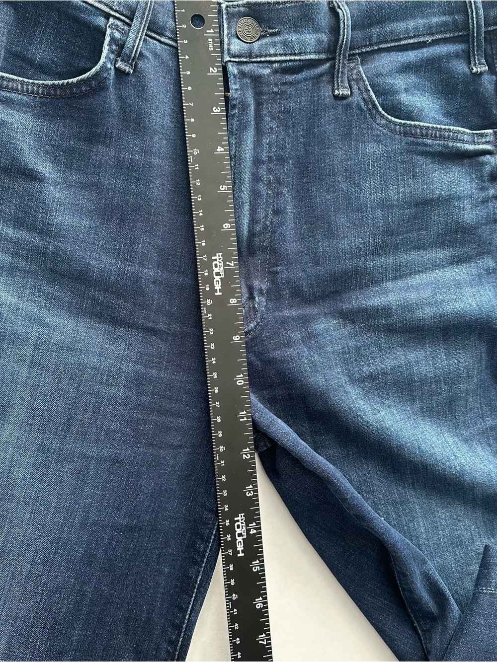 MOTHER The Hustler Roller Sneak Wide Leg Jeans Sz 31 🖤 Mint Condition Wash - Picture 5 of 9